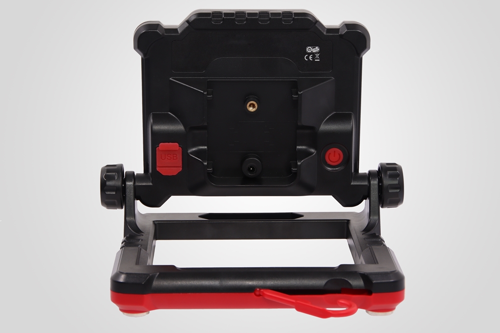 @LED Arbeitsleuchte Job pro. Rückansicht ohne Batterie.