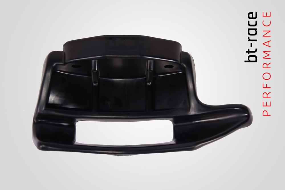 Montagekopf aus Kunststoff von bt-race. Rückansicht des Kunststoffmontagekopf in schwarz.