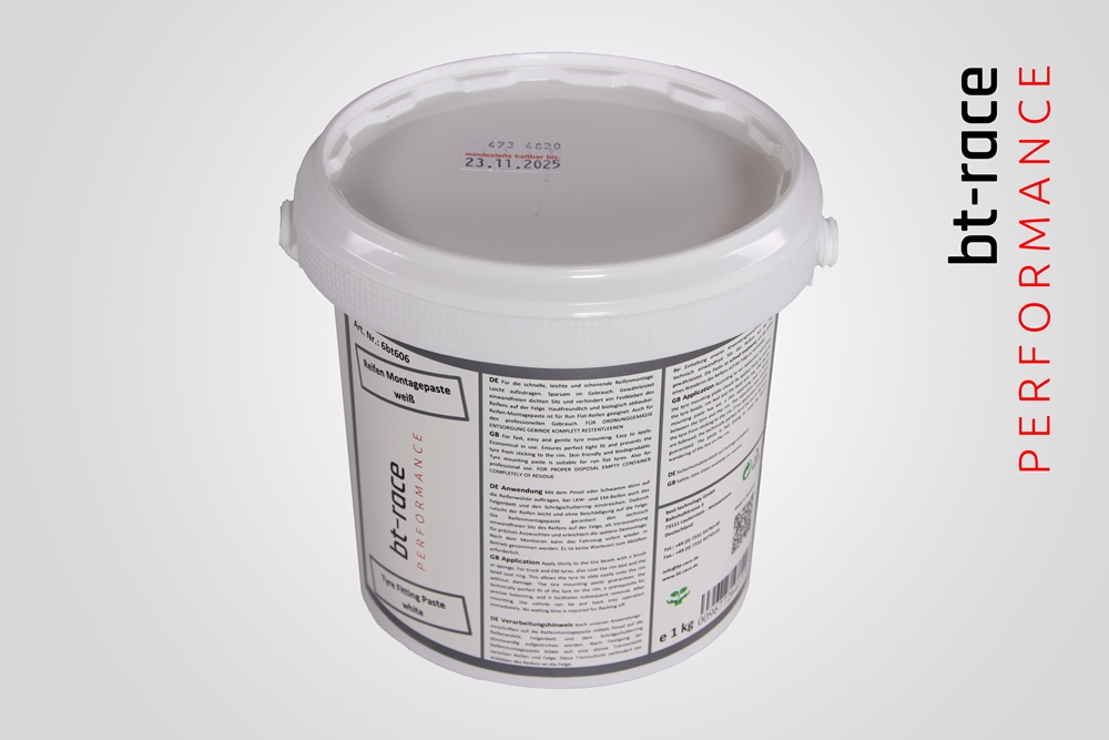 Montagepaste weiß bt-race. Auch für Run-Flat-Reifen geeignet.