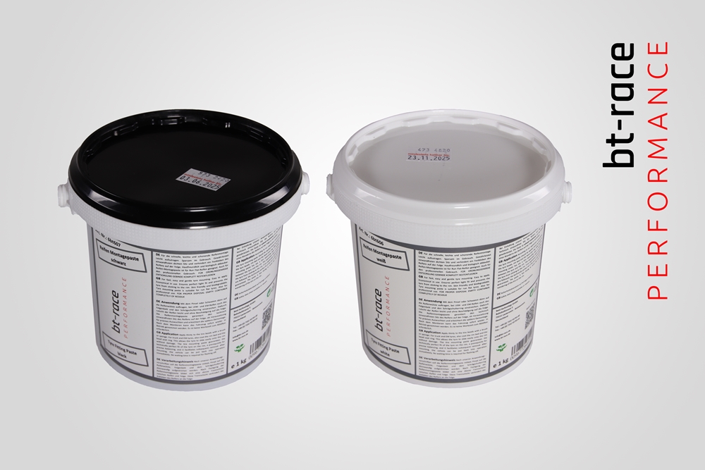 Montagepaste weiß schwarz bt-race. So kannst du je Bedürfnis die gewünschte Farbe auswählen.