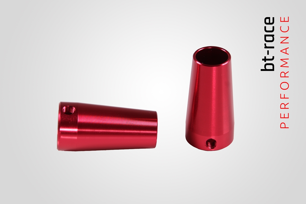 Zentrierkonus klein rot von bt-race. Austauschkonus für den Wuchtbock von bt-race für eine kleinere Zentrierung.
