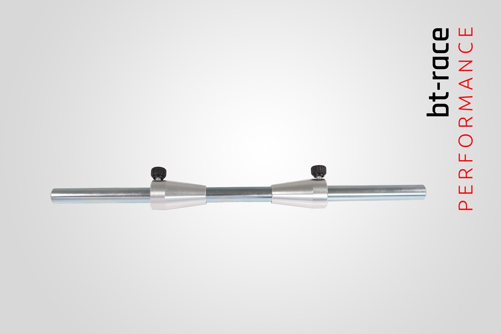 Welle mit Zentrierkonus mittel in silber bt-race. Ersatzteil für unseren Wuchtbock oder jedes andere Fabrikat mit Ø16er Welle.